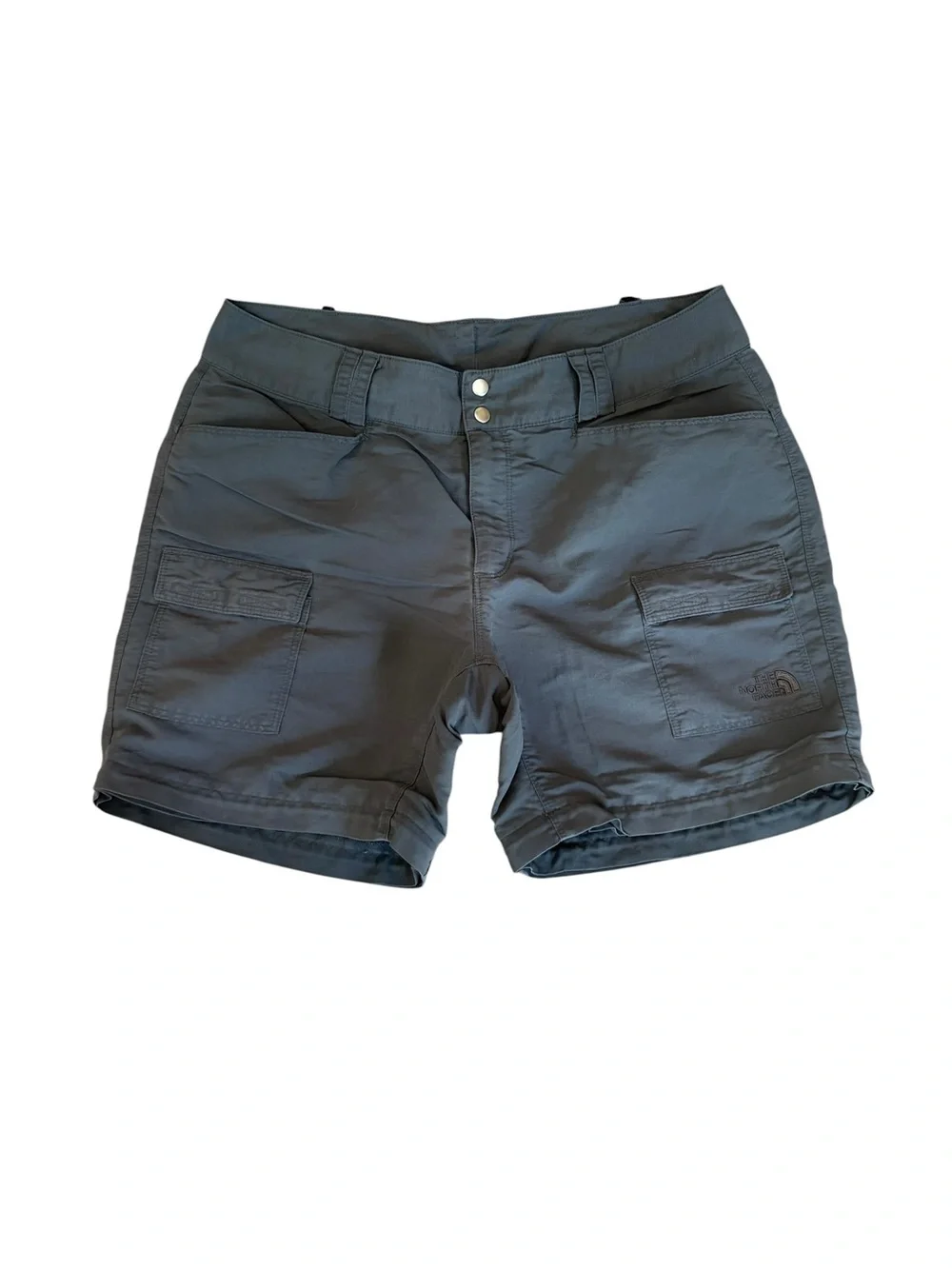 The North Face Nylon Waster Resistant Hiking Shorts Gray Womens Size 10